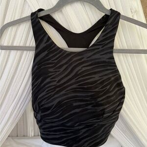 Black Zebra Print Lululemon Sports Bra